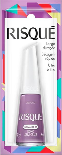 Esmalte Risque Cremoso Roxo Sem Crise 6un