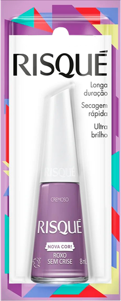Esmalte Risque Cremoso Roxo Sem Crise 6un