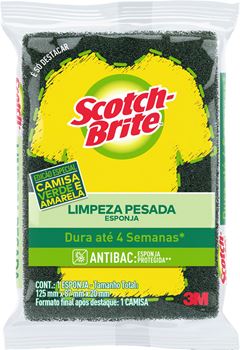 Esponja 3m Scotch Brite Limpeza Pesada Camisa Brasil