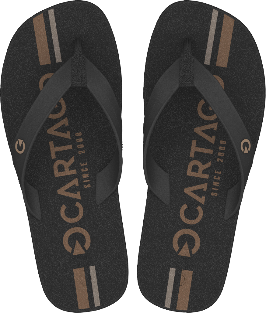 Sandalia Cartago Atlanta Masc Adulto Preto/Preto/Castor