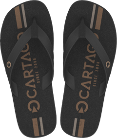 Sandalia Cartago Atlanta Masc Adulto Preto/Preto/Castor