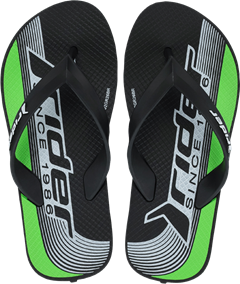 Sandalia Rider Feel Urban Masc Infantil Preto/Branco/Verde