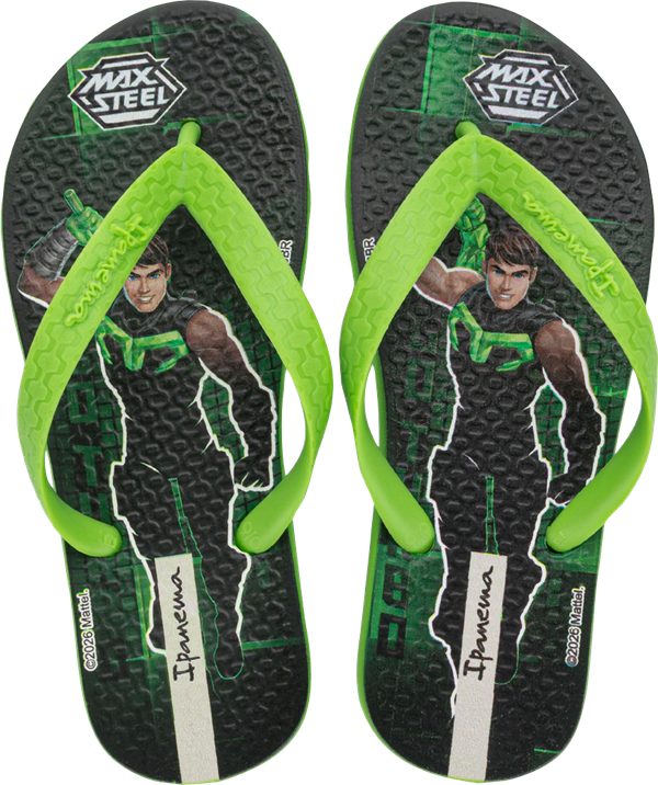 Sandalia Ipanema Max Steel Masc Infantil Verde/Verde/Cinza