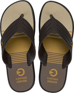 Sandalia Cartago Montreal Masc Adulto Marrom/Marrom/Amarelo