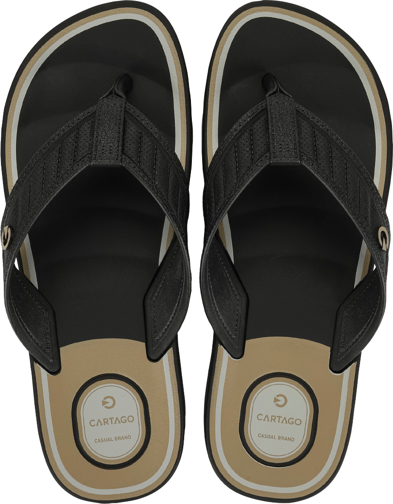Sandalia Cartago Durban Masc Adulto Preto/Bege/Cinza