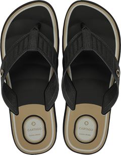 Sandalia Cartago Durban Masc Adulto Preto/Bege/Cinza