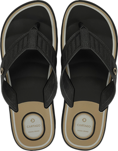 Sandalia Cartago Durban Masc Adulto Preto/Bege/Cinza