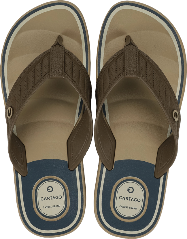 Sandalia Cartago Durban Masc Adulto Bege/Marrom/Azul