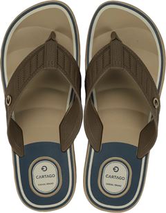 Sandalia Cartago Durban Masc Adulto Bege/Marrom/Azul
