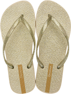 Sandalia Ipanema Glitter Fem Adulto Bege/Ouro