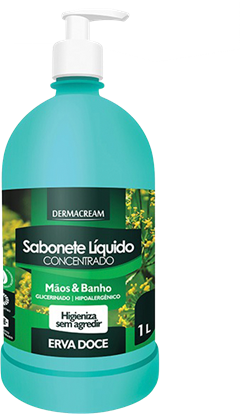 Sabonete Liquido Dermacream Erva Doce 1l