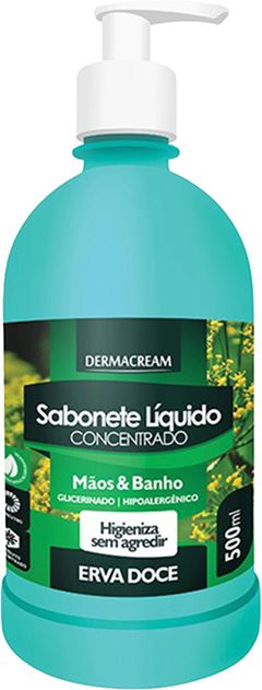 Sabonete Liquido Dermacream Erva Doce 500ml