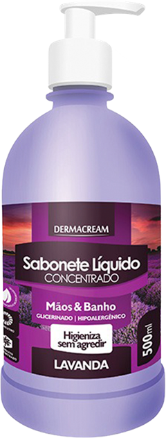 Sabonete Liquido Dermacream Lavanda 500ml