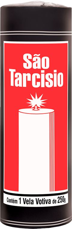 Vela Sao Tarcisio Votiva Preta 250g