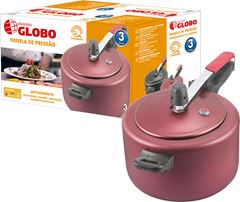 Panela Pressao Antiaderente Globo Vermelha 3l