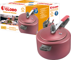 Panela Pressao Antiaderente Globo Vermelha 3l