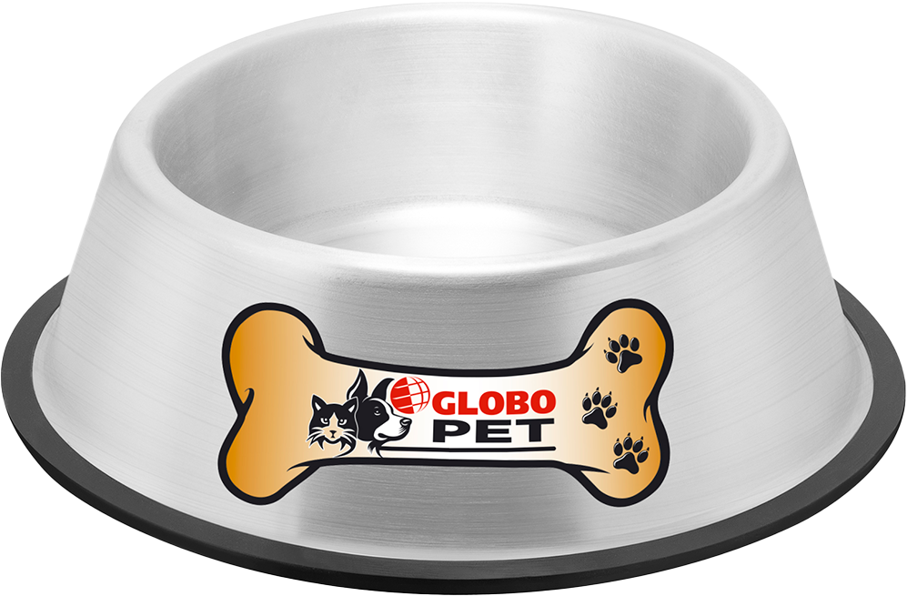 Comedouro Pet Aluminio Globo M