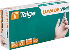 Luva Talge Vinil Com Po G 100un