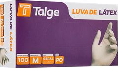 Luva Talge Latex Com Po M 100un