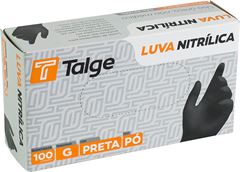 Luva Talge Nitrilica Sem Po Preta G 100un
