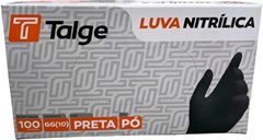 Luva Talge Nitrilica Sem Po Preta Gg 100un