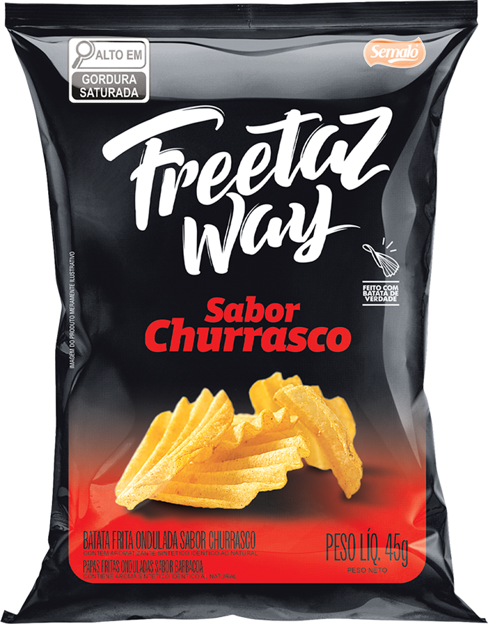 Batata Freetaz Way Ondulada Churrasco 45g