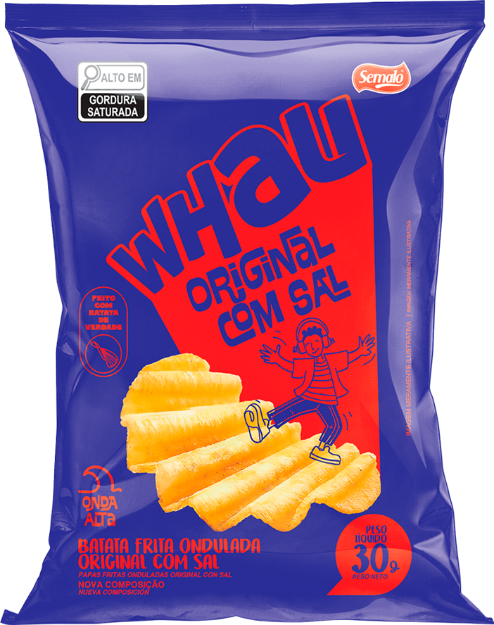 Batata Whau Ondulada Original Com Sal 30g