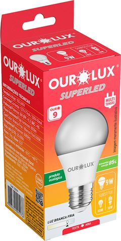 Lampada Ourolux Led 9w Bivolt