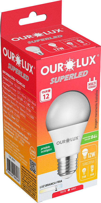 Lampada Ourolux Led 12w Bivolt