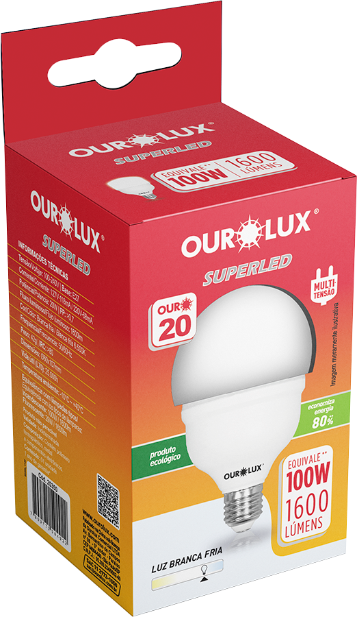 Lampada Ourolux Led 20w Bivolt