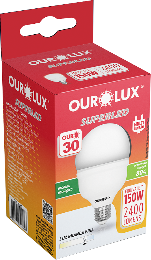 Lampada Ourolux Led 30w Bivolt