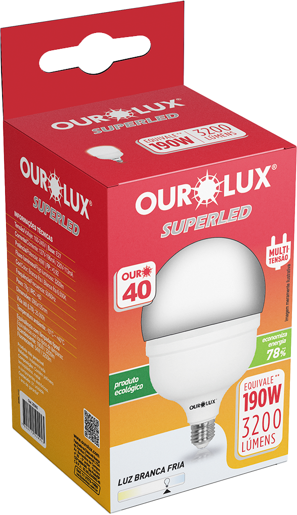 Lampada Ourolux Led 40w Bivolt