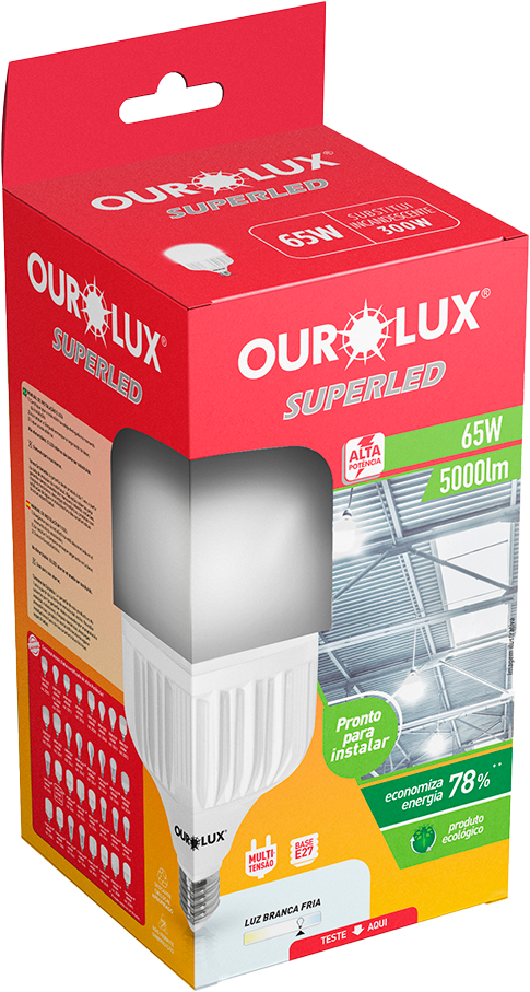 Lampada Ourolux Led 65w Bivolt
