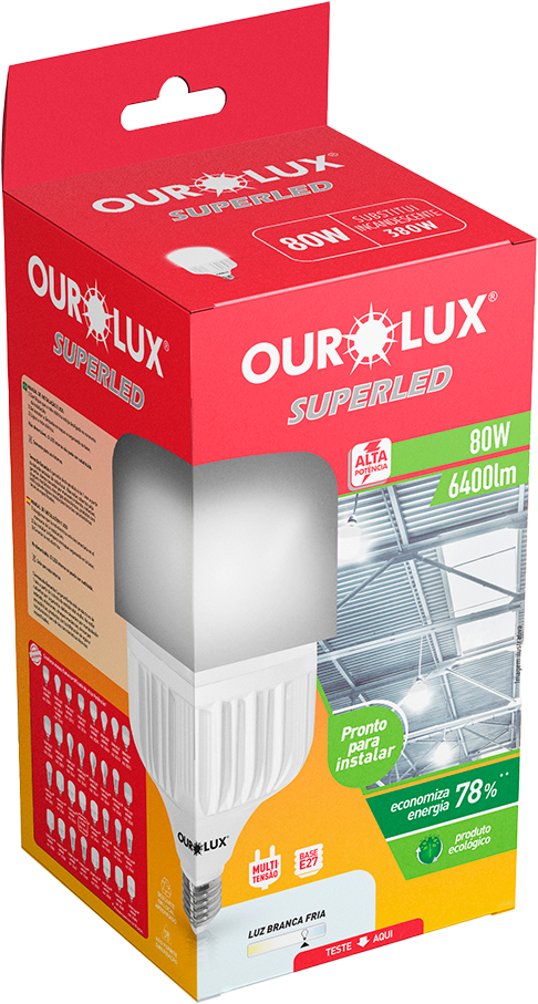 Lampada Ourolux Led 80w Bivolt