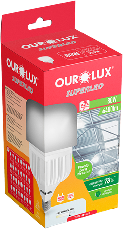 Lampada Ourolux Led 80w Bivolt