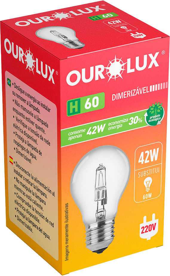 Lampada Ourolux Halogena 42w 220v