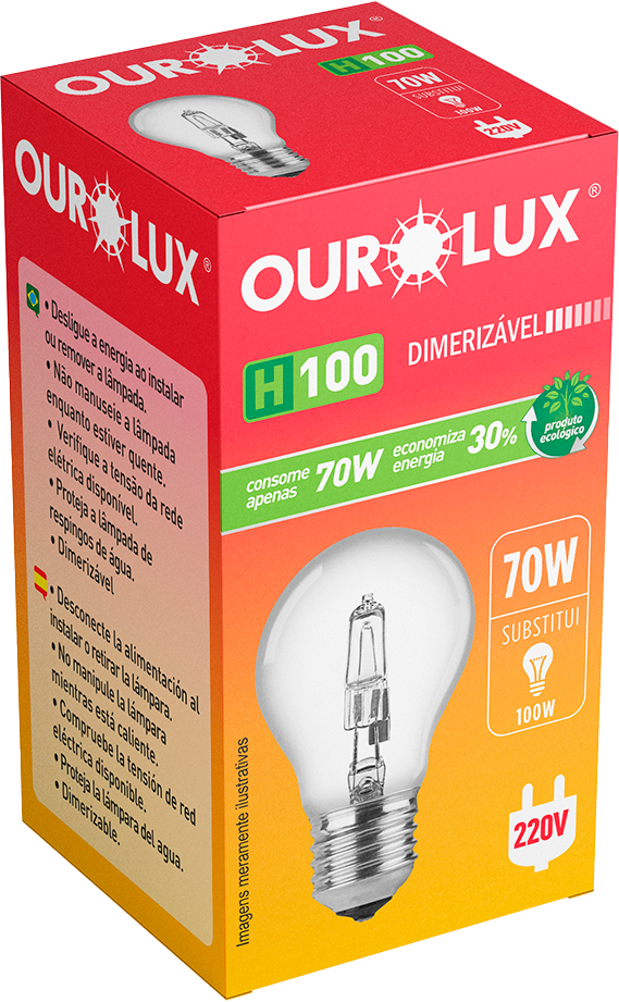 Lampada Ourolux Halogena 70w 220v