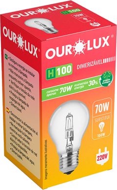 Lampada Ourolux Halogena 70w 220v
