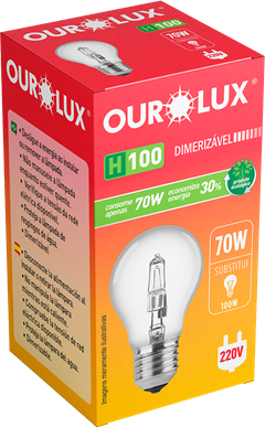 Lampada Ourolux Halogena 70w 220v