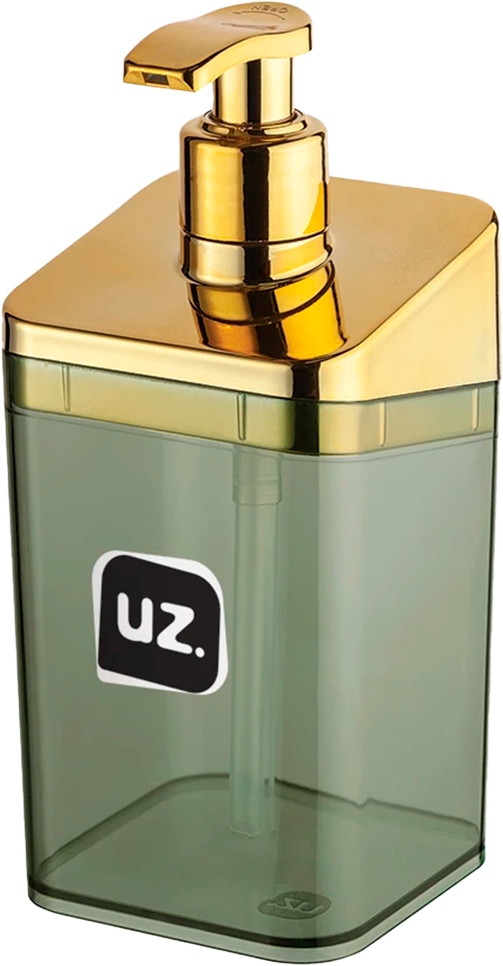 Porta Sabonete Liquido Plastico Uz Dourado