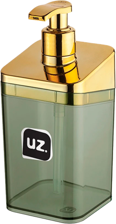Porta Sabonete Liquido Plastico Uz Dourado