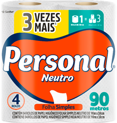 Papel Higienico Personal Folha Simples 90m 4x1