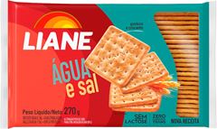 Biscoito Liane Agua E Sal Sem Lactose 270g