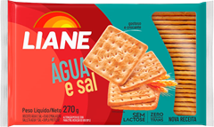 Biscoito Liane Agua E Sal Sem Lactose 270g