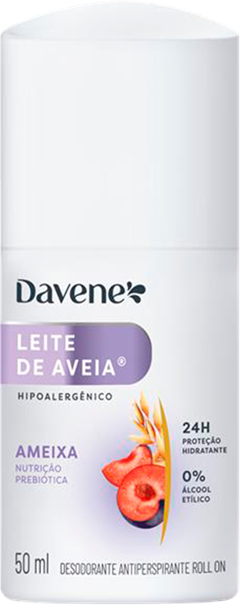 Desodorante Rollon Davene Leite De Aveia Ameixa 50ml