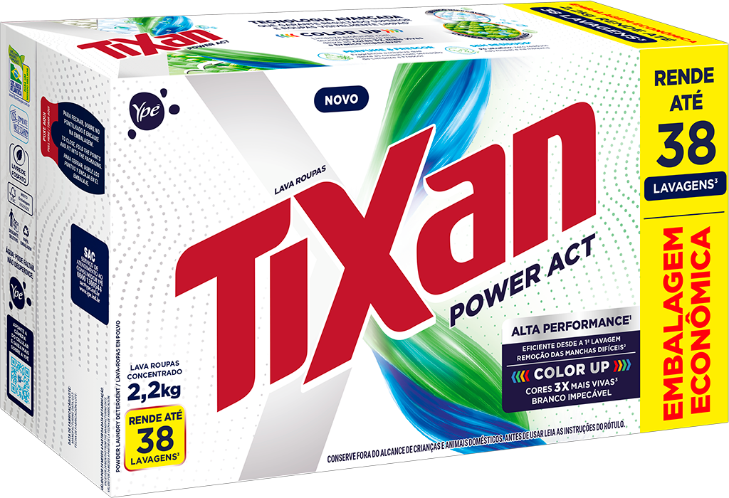 Sabao Em Po Tixan Power Act Caixa  2,2kg