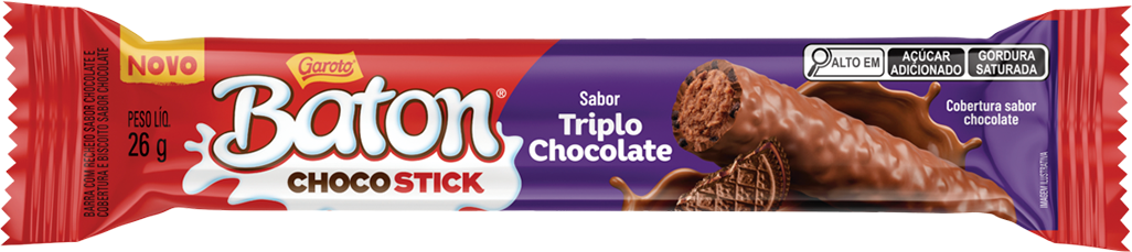 Chocolate Garoto Baton Triplo Chocolate Stick 26g