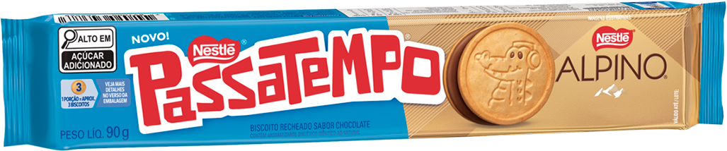 Biscoito Nestle Passatempo Recheado Alpino 90g