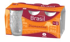 Jogo Copo De Vidro Wheaton Diamantina 320ml