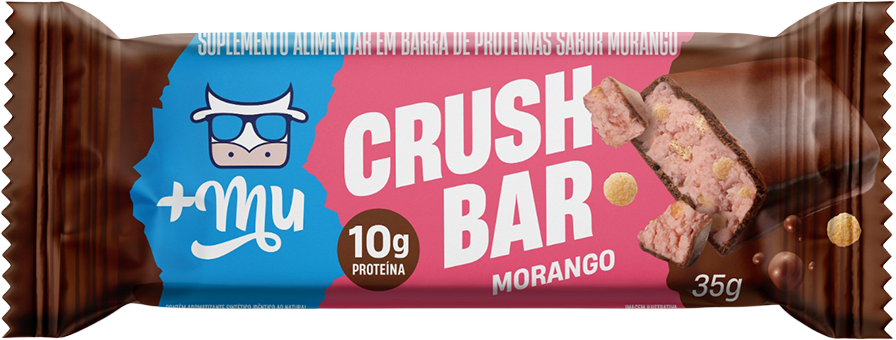 Barra De Proteina +Mu Crush Bar Morango 35g